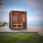 Golden Designs Visby 3 Person Outdoor-Indoor PureTech Hybrid Full Spectrum Sauna