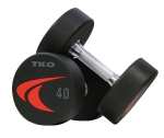 TKO 5-50lb Signature Urethane Dumbbell Set